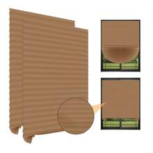 2pcs/Set, Multiple Color & Size Options, Minimalist Pleated Curtains, Semi-Blackout, Breathable, Easy Installation Without Drilling, Retractable, Customizable Fit All Rooms, Adds Elegant Style To Space