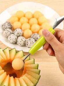 1 件不锈钢多功能水果雕刻刀、西瓜挖球器、冰淇淋勺、DIY 冷盘厨房工具、用于水果和蔬菜准备的小器具、耐用且可重复使用的西瓜勺、创意雕刻刀、水果勺、西瓜铲、水果切刀，适用于创意雕刻和舀水果球 - 水果爱好者和美食家的必备厨房工具