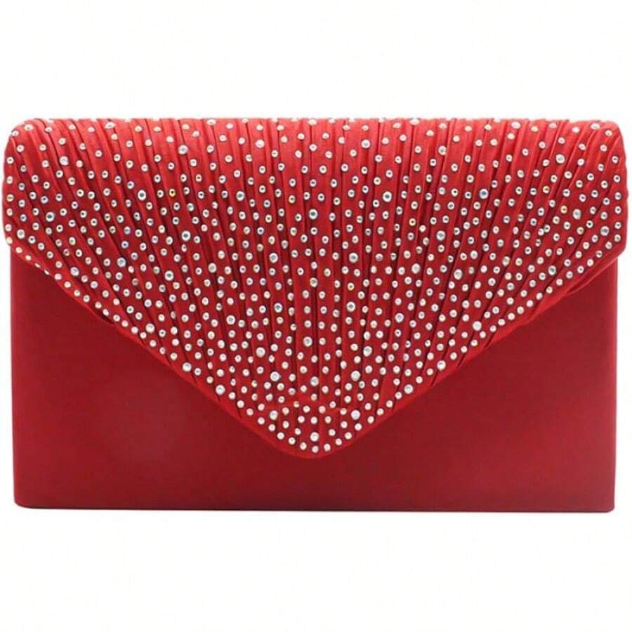 New Ladies Evening Handbags Bridal Wedding Bag Handbag - 紅色 - 查看 1