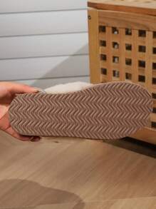 Women's Plush Lining Thick Classic Slippers, Dual-Layer Memory Foam Insole, Anti-Slip EVA Sole