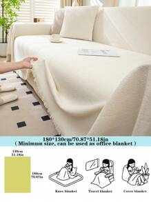 1PC All-Season Non-Slip Sofa Cover - Fit For Single, Double, Triple & Quad Sofas, Machine Washable, Modern Design Home Decor