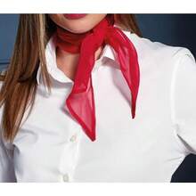 Limited Time DailyWomen Leopard Scarf Lightweight Chiffon Square Scarf For Spring Summer Season Neck Scarves Leopard Accessory For Women Bestseller Festival Discount - 紅色 - 查看 1