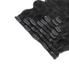 8Pcs Clip In Hair Extensions Body Wave Human Hair Clip In Extensions Seamless Clip Ins With 20 Clips Double Wefts For Women - Multicolor - View 10