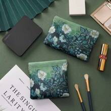 Automatic Closing Cable Organizer Bag, Mini Portable Charger/Earphone Storage Pouch
