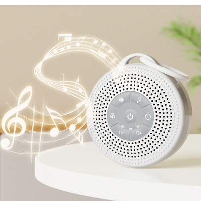 JUSLACO Sleep Aid Sound Machine, Soothing Rain Sounds, White Noise, Lullaby, Portable White Noise Machine USB Charging, Relaxing Sounds, 15 Hours Battery Life Can Be Timed Off, Suitable For All Ages