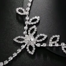1 pièce Chaîne de cheville avec strass pour femmes. Bracelet de cheville en cristaux brillants, bijou de pied féminin pour mariage, fête. Accessoires de pied estivaux de style bohème avec faux perles pour femmes