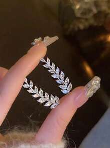 1 par de pendientes de gota con diseño de espiga de trigo de moda para mujeres, pendientes delicados, de lujo, minimalistas y ligeros a un precio asequible, adecuados para uso diario