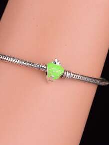 A Fashionable 925 Sterling Silver Item, Back To School Season, Summer Fruit, Strawberry, Green, DIV Bead, Jewelry For Women, Silver Jewelry, Daily Wear, Gift - Silver - View 3