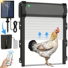 Automatic Chicken Door, Auto Chicken Door Opener With Timer & Light Sensor Aluminum Chicken Coops Door With Remote Control