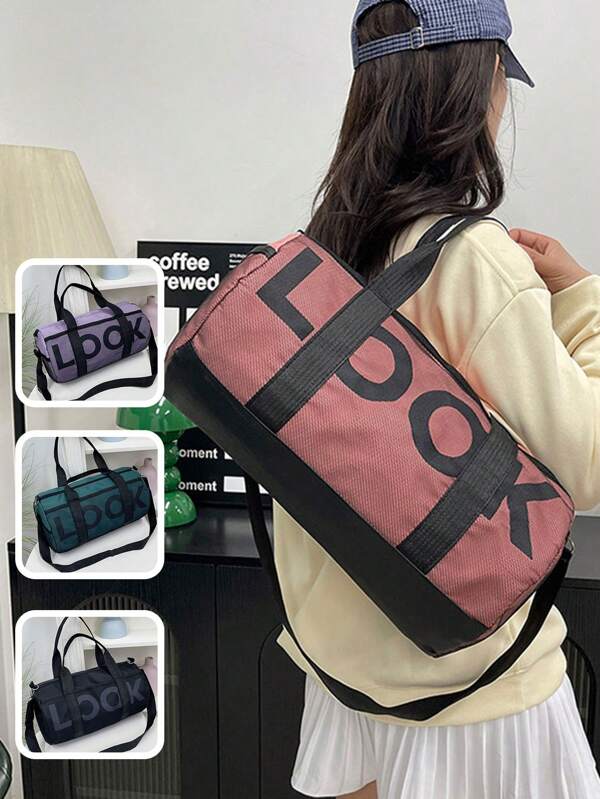 Bolso de gimnasio de gran capacidad, bolso bandolera para deportes al aire libre con compartimentos separados para húmedo y seco, bolso de yoga unisex