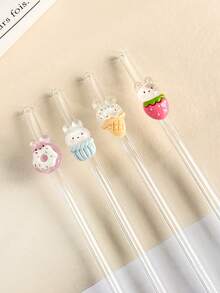 1 根耐热玻璃吸管，可爱，适合日常使用