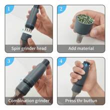 Manual Press Grinder Set, Salt And Pepper Grinder, Suitable For Kitchen, Restaurant, Outdoor And Indoor, Easy To Carry And Easy To Clean