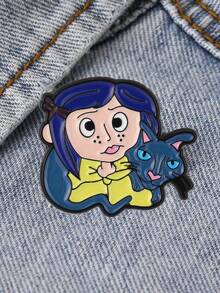 1 件可爱胸针、锌合金徽章、卡通别针、背包、帽子、夹克、时尚装饰首饰适合赠送给朋友