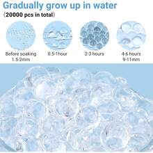 110,000 piezas de perlas de gel de agua para jarrones, perlas de agua transparentes, perlas de gel de agua para rellenar jarrones, relleno de jarrones para velas, centros de mesa de boda, arreglos florales, decoraciones del hogar, decoraciones navideñas - transparente - Ver 3