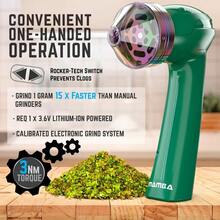 Molinillo eléctrico de hierbas verde USB original de 1g. Máquina portátil pequeña de metal para moler especias para la cocina - Verde y arcoíris - Ver 5