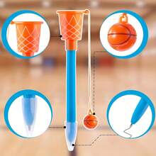 1/3 支运动球设计笔，0.75/0.7 毫米黑色/蓝色墨水足球/篮球主题塑料笔，适用于运动、办公室、学校、派对文具学校用品、返校 - 彩色 - 查看 7