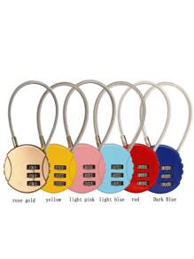 Wire Rope Password Lock Padlock, Luggage And Bicycle Password Lock Ball Password Lock Cartoon Password Padlock, Used For Outdoor Travel, Camping, Luggage - Stylish Wire Padlock, Suitable For Outdoor Activities, Travel Accessories, Necessary Luggage Accessories For Travel, Useful Items For Outdoor Accessories Travel Essentials Vacation Summer Holiday Back To School Mini Travel Products