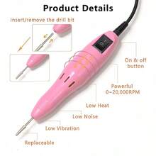 Electric Nail Care & Pedicure Kit With Low Noise Nail Grinder And Nail File