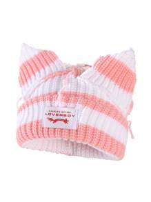 Chapéu de Malha Estilo Orelha de Porco, Gorro Macio de Camada Dupla e Quente, Unissex, 180g