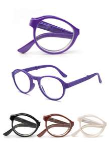 [Free Protection Case]1Pc Fashion Portable Folding Reading Glasses Blue Light Blocking Square Frame Presbyopic Glasses For Women Men - With Eyeglasses Protected Box,Casual Chic Lightweight,Flower Printed, Daily Use,1.0 To 4.0