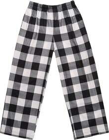Boys Pajama Pants Long Sleep Soft Elastic Waist Bottoms Plaid Lounge With 2 Pockets 4-14 Years - A-a-yarn Dyed Lattice5 - View 3