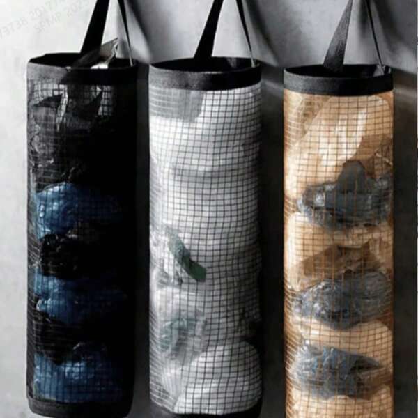 Wall Mounted Storage Bag, Shoe Covers, Plastic Bags, Garbage Bags, Organization Pouch, Kitchen Storage Gadget (Hooks Included), Suitable For Home, Kitchen, Dining Room, Hotel