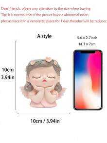 1件，仙女头梳妆台，精致多肉花盆，四个带有女孩脸孔的花盆，可爱的树脂仙人掌笔筒，适合开业季节笔筒和女性礼物和花园装饰，母亲节的最佳礼物。