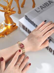 1 Peça Relógio de Pulso Feminino Elegante e Versátil com Movimento de Quartzo, Adequado para Uso Diário