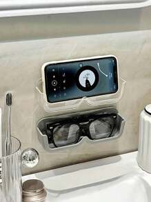 1/2/4pcs Glasses Storage Box Wall-Mounted Without Punching For Decoration, Placed On The Myopic Sun Wall To Display High-End Sunglasses Storage Rack