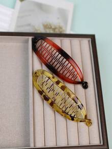 2个/1个简约哑光纯色鱼尾夹，优雅竖款香蕉夹，纯色休闲PP（聚丙烯）发夹，适合日常通勤，不伤发，发饰