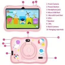 Kinder 17,8 cm Tablet Computer, Kinder Tablet Computer mit WLAN 2GB RAM, 16GB ROM, Dual-Kameras, Elternkontrolle, vorinstallierte JPA für Kindererziehung, Spiele, Tablet und Geschenke für die Kinderbetreuung, Kindergeschenke für Geburtstagsfeiern, Geschenke, perfekt als Schulgeschenke, Geschenke
