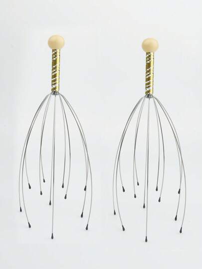 1/2pcs 12-Finger Head Massager, Head Scratch Scalp Massager, Scalp Massage Relaxation Scratcher, Head Massage Hair Stimulation And Body Stress Relief,Hair,Hair Tools,Hair Care,School,Back To School,Travel,Travel Essentials,Home Essentials,Spa,Massage Tool,Massage,Massager,Spa
