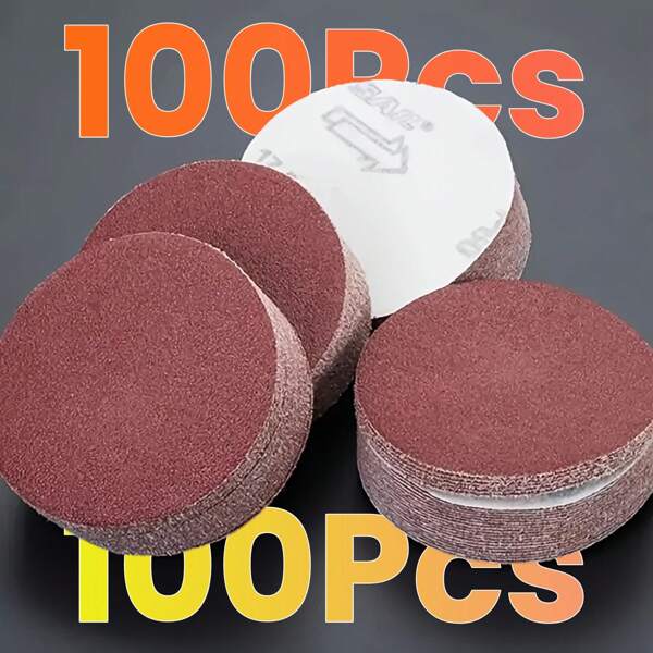 100er Pack Schwerlast-Winkelschleiferscheiben | Selbstklebende Schleif- und Polierscheiben - Rücken für eine glatte Endbearbeitung | Metall/Holz/Mehrflächen | 100mm Schleifset | Schneller Versand
