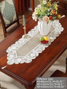 1 قطعة قماش مخمل بوليستر 100% مطرز بتطريز ثلاثي الأبعاد ناعم، شريط طاولة أنيق لديكور المنزل، المطبخ، طاولة الطعام، الخزانة، طاولة القهوة، حامل التلفاز، أطباق الطعام، المناسبات العائلية، الأعراس، حفلات الفيلا، هدايا، للاستخدام الداخلي والخارجي، التخييم، مناسب لجميع المواسم، متوفر بأحجام متعددة