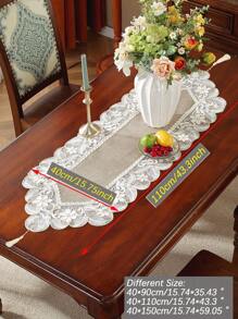 1 قطعة قماش مخمل بوليستر 100% مطرز بتطريز ثلاثي الأبعاد ناعم، شريط طاولة أنيق لديكور المنزل، المطبخ، طاولة الطعام، الخزانة، طاولة القهوة، حامل التلفاز، أطباق الطعام، المناسبات العائلية، الأعراس، حفلات الفيلا، هدايا، للاستخدام الداخلي والخارجي، التخييم، مناسب لجميع المواسم، متوفر بأحجام متعددة