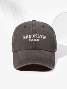 1 Stück Unisex BROOKLYN EST 1631 bestickte Vintage Baseball Kappe, atmungsaktiv mit UV-Schutz, personalisiert minimalistisch geeignet für Outdoor Sport, Wandern, Alltagstragen, verstellbare Größe, modisch vielseitig, Geschenk für Festivals