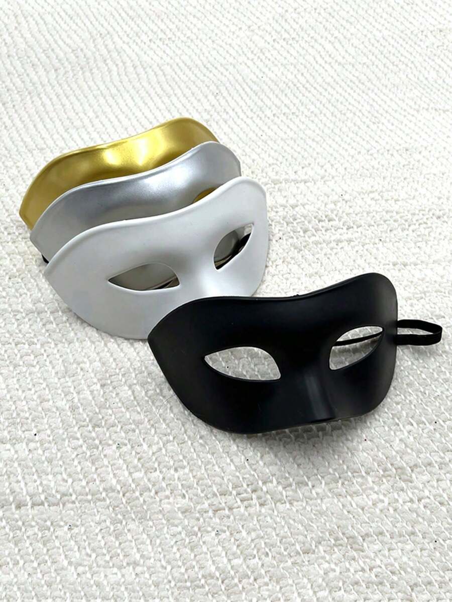 1 chiếc Mặt nạ hóa trang dự tiệc gợi cảm nhiều màu dày phong cách Unisex, Mặt nạ che mặt trên, Mặt nạ hóa trang đơn giản cổ điển, Mặt nạ nửa mặt cho nam và nữ, Thích hợp cho người lớn, Quán bar, Tiệc tùng, Đạo cụ hóa trang Halloween Carnival - Nhiều màu - Xem 1