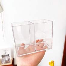 1PC Transparent Bar Straw Storage Box, Small Container For Disposable Cups, Suitable For Straws, Coffee Stirring Sticks, Disposable Cups, And Capsule Coffee Storage Organizer
