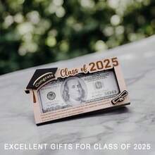 Graduation Gifts 2025 Money Holder Wooden Graduation Money Cash Envelope Box For Class Of 2025 Senior College University Graduates - Wood - View 6