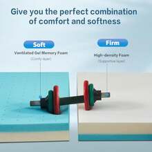 Cooling Mattress Topper Queen Size 3 Inch Firm Gel Memory Foam Mattres - 1 - View 5