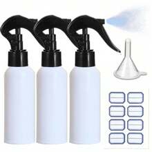 Pack Of 3 Spray Bottles, 100 Ml Small Spray Bottles For Filling, Transparent, Empty, Fine Mist Spray Bottle With Labels, Funnels, Travel Atomiser For Liquid, Cosmetics, Cleaning, Personal Care