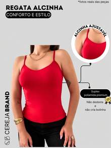 Women Tank Tops & Camis - Rojo - Ver 3