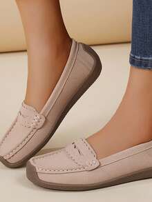 Women Simple Flat Shoes, Casual Slip-On Outdoor Shoes, Women's Lightweight Low-Top Shoes