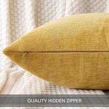 Pa Of 2 Mustard Yellow Decorative Pillow Covers 20X20 H Soft Chenille Couch Spring Throw Pillows Farmhouse Cushion Covers For - Multicolor - View 4