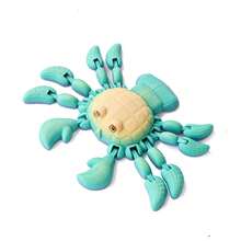 2pcs 3D Printed Colorful Seafood Fridge Magnets, Cartoon Octopus Decorative Refrigerator Stickers - Multicolor - View 2