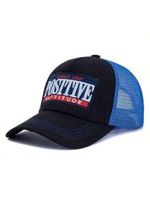 JZML 1pc Men's Letter Embroidered Truck Driver Cap