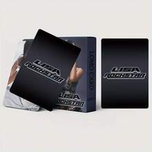 55pcs Lisa Rockstar KPOP Greeting Cards - "Rockstar" Album And Set, LOMO Style Collection, Personalized Fan ID Photo Cards, Korean Theme Greeting Cards, Fan Gifts | Themed Greeting Cards | Detailed Illustrations, Kpop Merchandise