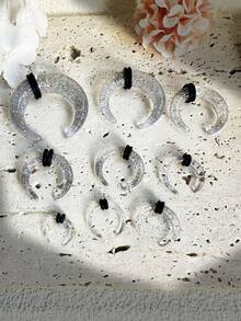 18/36/50Pcs Acrylic Septum Pincher Tapers C Shape Buffalo Ear Taper Kit Stretching Expander Rings For Nose Ear Gauges - 18pcs - View 8