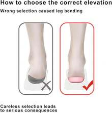 Correct-Position Height Increase Insoles, Heel Cushion Inserts, Heel Lift Inserts Leg Length Discrepancies (Pink, 1 Height) - Pink - View 10