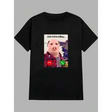 Jhon Pork Is Calling Street Streetwear T-Shirt Street Fashion Urban Culture Skaters Unisex Male Female 100% Cotton Premium Streetwear Top New Release Immediate Shipping Various Colors!! Plus Size - 黑色 - 查看 2